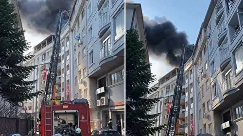 Eyüpsultan'da yedi katlı binada yangın: Çok sayıda ekip sevk edildi