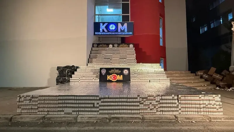 Kaçak sigara operasyonu 105 bin paket ele geçirildi