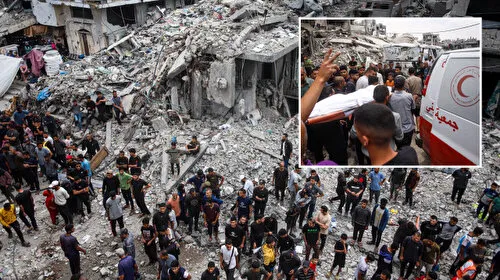 Katil İsrail yardım merkezine saldırı düzenledi: 3 Filistinli hayatını kaybetti, 46 kişi yaralandı