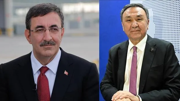 Cumhurbaşkanı Yardımcısı Yılmaz, TDT Genel Sekreteri Ömüraliyev'i kabul etti