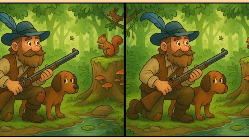 Zeka Testi: Avcı Bulmacasındaki 3 Farkı 12 Saniyede Bulabilir misin?