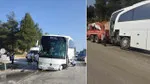 Refüje çıkan otobüs direğe çarptı, 1’i çocuk 6 kişi yaralandı