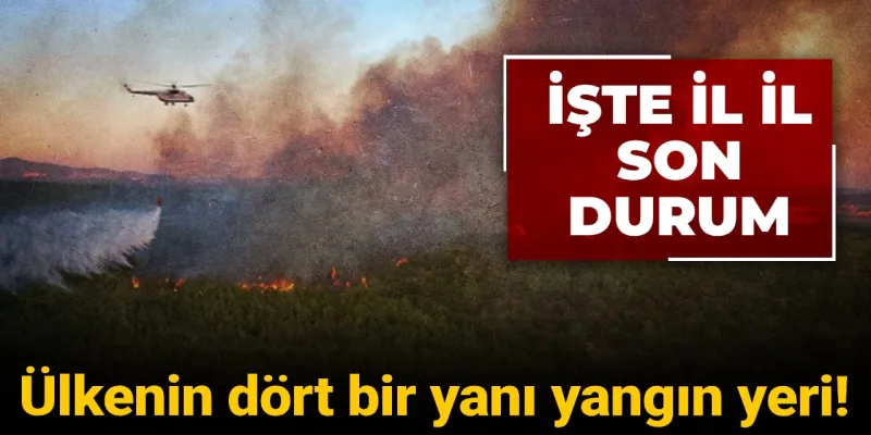 Ülkenin dört bir yanı yangın yeri! İşte il il son durum