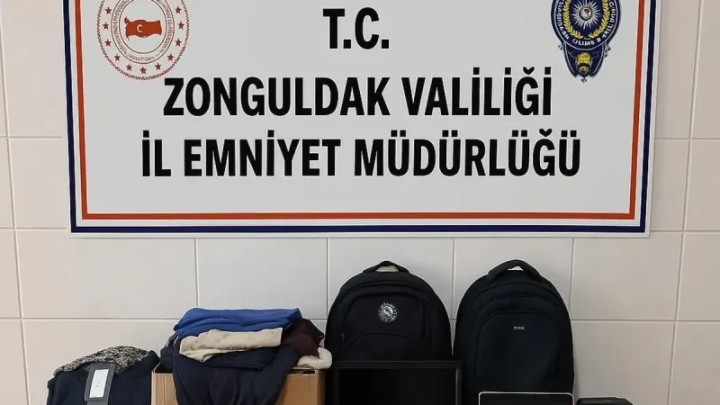 Zonguldak’ta park halindeki araçların camını kırarak hırsızlık yapan şüpheli tutuklandı